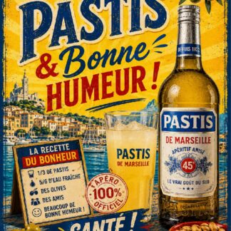 Plaque métal décorative “L’apéro c’est sacré” – qualité premium