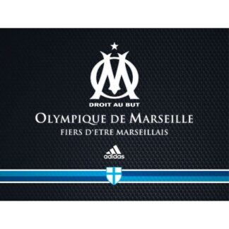Plaque déco Foot OM Olympique de Marseille en aluminium