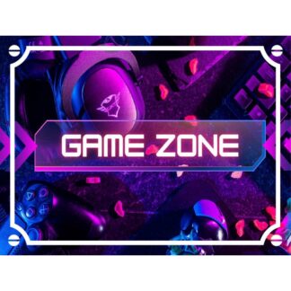 Plaque déco Game Zone pour Gamer Gaming en aluminium