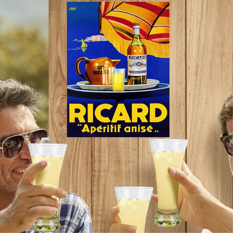 Plaque déco Pastis Ricard apéritif anisé en aluminium vintage rétro – Image 2