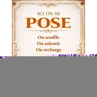 Plaque déco rétro ici on se pose – déco murale vintage