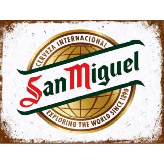 Plaque San Miguel en aluminium Rétro Vintage